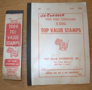  60s S&H Top Value Gold Bond Savers Green Stamps 150+ Full Books Uncut