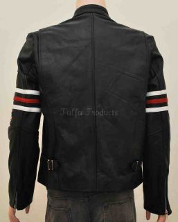 Hugh Laurie House M D Gregory House MD Black Biker Faux Leather Jacket
