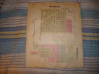 Moline Howard Grenola Netawaka Kansas Antique Map
