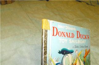  Disneys DONALD DUCKS TOY BOAT a Little Golden Book Copyright 1954