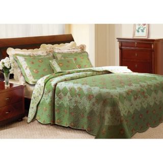 Greenland Home Fashions Bliss Sage Quilt Set