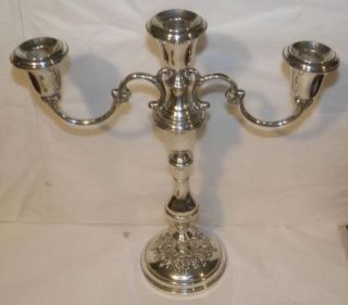  Gorham Sterling Silver 13 3 Light Candlestick in Buttercup Pattern