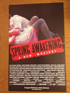  AWAKENING Window Card Poster Lea Michele GLEE Jonathan Groff RARE MINT