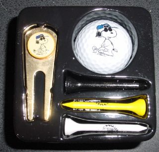 Peanuts Snoopy Joe Pro Plated Divot Golf Gift Set New in Box