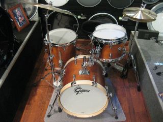 Gretsch Brooklyn Series 4pc Drum Set w Sabian Zildjian Cymbals HDW $