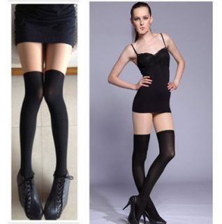 Mixed colors Gipsy Mock Ribbed Over the Knee Tights Thigh High