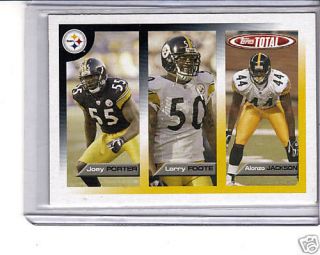 05 topps total joey porter larry foote alonzo jackson time