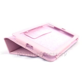 Pink Leather Skin Case Cover with Stand for Google Nexus 7