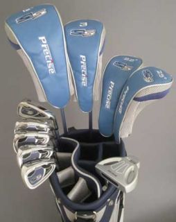 Ladies 2011 Precise S5 Driver Wood Hybrids Irons Putter Bag Blue MSRP