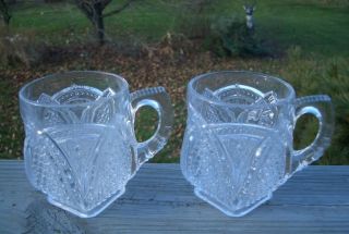 EAPG Glass Antique Vintage 1880 Mug Cup Massachusetts