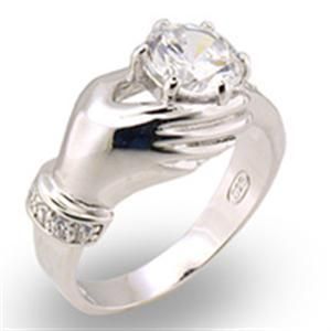 7mm 1 35 Ct 925 Silver April Clear CZ Stone Lady Hand Holding Ring