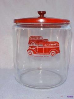 Original Gordons 1 Gal Peanut Jar w Tin Lid Toms Store Gordons