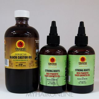  Castor Oil 8oz 2pk Strong Roots Red Pimento Hair Growth Oil 4oz