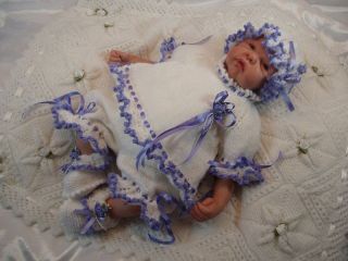 HANNAHS BOUTIQUE 0 3MONTH BABY CLOTHES 4PC HAND KNITTED OUTFIT OR