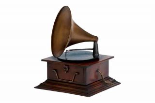 Gramophone Gramaphone w Horn Table Top W51677 Free SHIP W51677