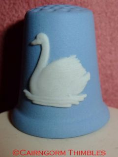 The Swan Jasperware Cameo Blue Wedgwood Thimble