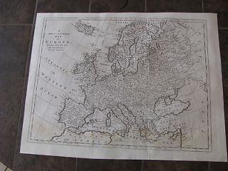 1787 ORIGINAL Huge Map of Europe, Italy, Spain, France, Germany