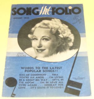 Song Hit Folio Magazine August 1935 Grace Moore See