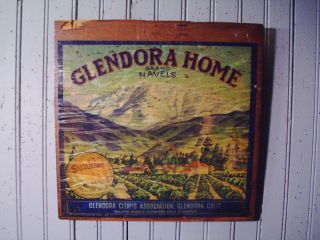 Vintage Glendora Home Navel Orange Crate Sign