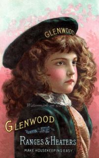 Glenwood Ranges Heaters Fridge Magnet Girl in Sailor Suit Hat