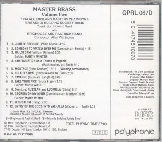 Master Brass Vol 5 with Martin Winter Cornet Soloist