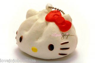 RARE Hello Kitty steamed bun re ment squishy key ring chain phone