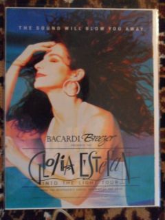 1991 Print Ad Gloria Estefan Bacardi Breezer Music Tour