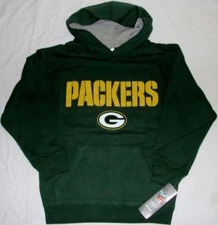 Green Bay Packers Reebok Hoodie Hooded Sweatshirt Youth s M L XL Green