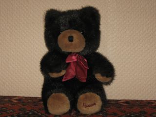 Harrods London UK 10 inch Black Teddy Bear