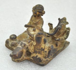 1800s Original Antique Hand Crafted Brass God Shiva Shrine