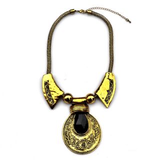 Ethinc Jewelry 1pcs Vintage Design Gold Plated Pendant Chain Long