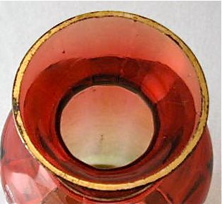 Amberina Art Glass Mary Gregory Vase 8 H Sale