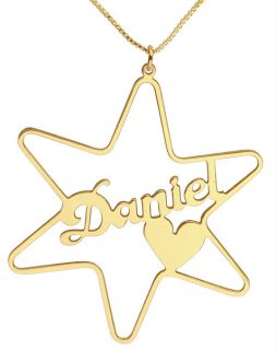 Personalized Gold Filled Star of David Name Necklace