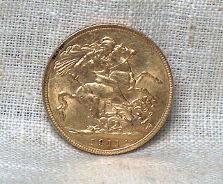 1911 South African Gold Sovereign Coin