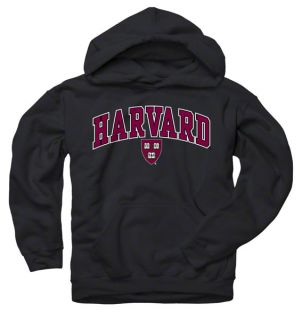 Harvard Crimson Youth Black Perennial II Hooded Sweatshirt
