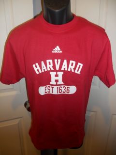 New Harvard Crimson Youth Medium M 10 12 Red Adidas Shirt 4BT