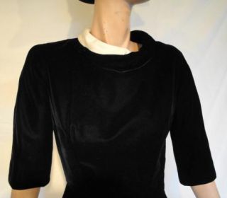 Vintage Harvey Berin Karen Stark Black Velvet Dress B36