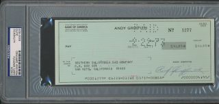 Andy Griffith Signed Check PSA DNA Certified Authentic Auto