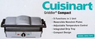 Cuisinart Griddler Compact Griddle and Panini Press Reversible Plates