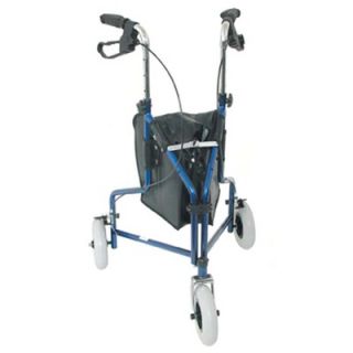 Mabis DMI Aluminum 3 Wheel Rollator with Basket, Pouch and Tray