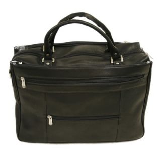 Piel Large Briefcase / Carry On Bag in Black
