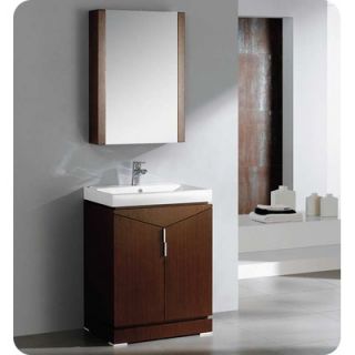 Fresca Parma Pedestal Sink with Medicine Cabinet   Modern Bathroom