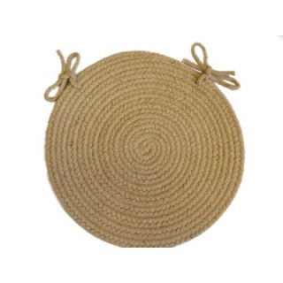 RhodyRug Tapestry Wheat Round 15   Chair Pad   TA 52WT 15RD CP