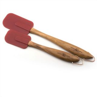 Paula Deen 2 Piece Silicone Spatula Set, 10 & 13 in Red