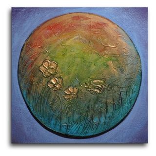  Hand Painted Planet Earth Canvas Wall Art   20 x 20
