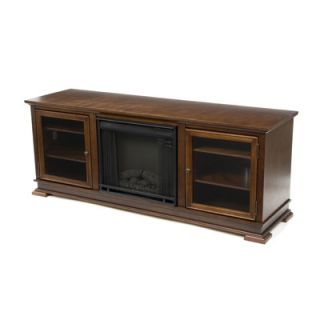 Real Flame Hudson 68 TV Stand with Electric Fireplace   4100E BK