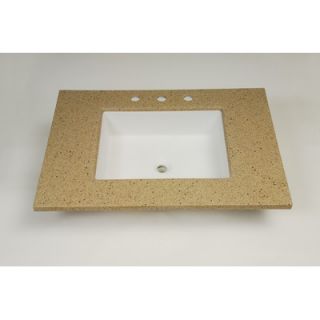 Vintage Stone 22 x 37 Monterey Solid Surface Vanity Top with 8