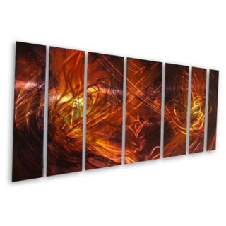 Abstract by Ash Carl Metal Wall Art in Red Multi   23.5