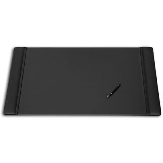  Series Classic Leather 38 x 24 Side Rail Desk Pad in Black
