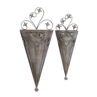 Woodland Imports Cone Wall Planter (Set of 2)